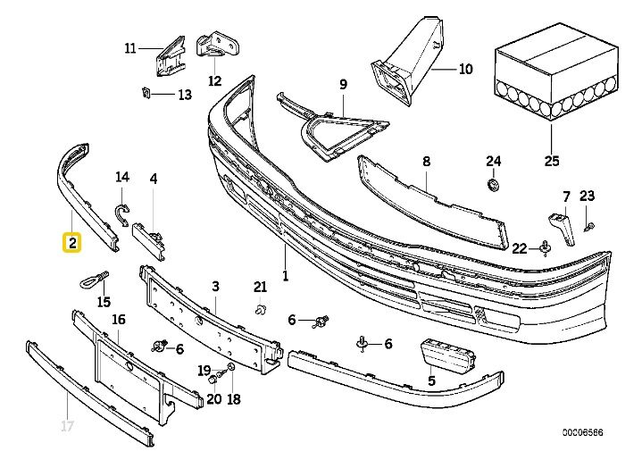 BMW E36 TAMPON ÖN SAĞ ÇITA PÜTÜRSÜZ 51111960712