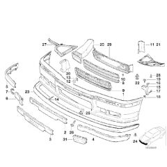 BMW E36 ÖN M TAMPON ÇEKİ KAPAĞI PÜTÜRLÜ 51112265639