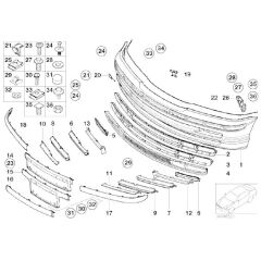 BMW E46 ÖN TAMPON SOL BAĞLANTI BRAKETİ OEM NO 51118195295