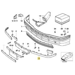 BMW E36 ÖN TAMPON KORUYUCU ÇITA SOL PÜTÜRLÜ OEM NO 51118146077