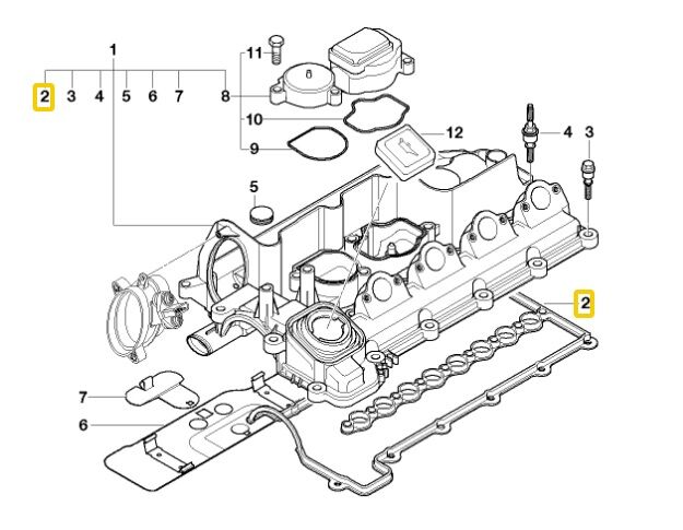 BMW E46 VE E39 M47 DİZEL MOTOR KÜLBÜTÖR CONTASI 11122246996
