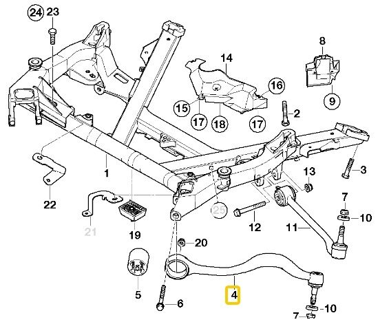 BMW E39 VE Z8 FROW SOL ÜST SALINCAK KOLU 31121141717