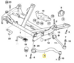 BMW E39 VE Z8 FROW SOL ÜST SALINCAK KOLU 31121141717
