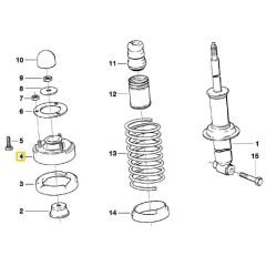 BMW E34 FEBİ ARKA AMORTİSÖR KULE TAKOZU 33521132270