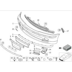BMW E46  - 09.2001 ÖN TAMPON ÇEKİ KAPAĞI 51118213685