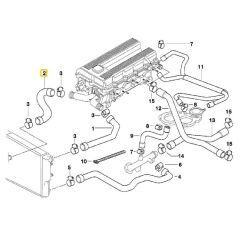 BMW E36 VE Z3 M42 VE M44 MOTOR RADYATÖR ALT HORTUMU 11531247261