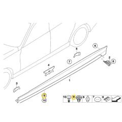 BMW MARŞBİYE KLİPSİ 5 ADET OEM NO 07147122912