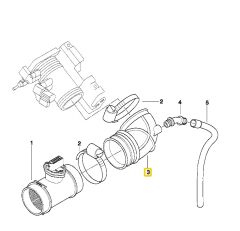 BMW E46 M43 MOTOR HAVA AKIŞ KÖRÜĞÜ 13711436162