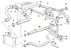BMW E36 E38 E39 VE Z3 M52 MOTOR KALÖRİFER BORUSU 11531433059