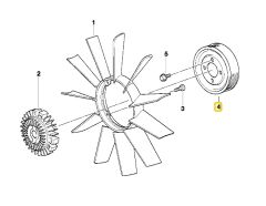 BMW M52 M54 MOTOR FEBİ DEVİRDAİM POMPA KASNAĞI 11511436590