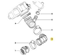 BMW E46 VE Z3 M52 VE M54 MOTOR HAVA AKIŞ KÖRÜĞÜ 13541705209