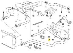 BMW E39 M52 MOTOR RADYATÖR GERİ DÖNÜŞ HORTUMU 11531744053