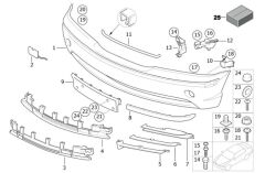 BMW E46 09.2001 - ÖN SAĞ TAMPON BARAKETİ 51117030620
