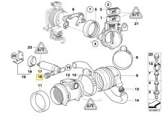 BMW M50 M52 M60 MOTOR SİKLON VALF VE DEBİMETRE CONTASI 1733217