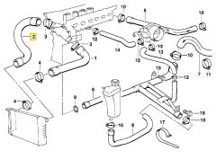 BMW E36 M50 VE M52 MOTOR RADYATÖR ALT HORTUMU 11531726344