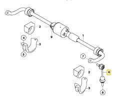 BMW E60 E61 E63 VE E64 FROW ARKA VİRAJ ASKI ÇUBUĞU 33506781537
