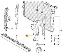 BMW E46 X3 VE Z4 RADYATÖR SOL TUTUCU BRAKET 17117530252