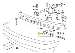 BMW E34 ÖN TAMPON BAĞLANTI BRAKETİ 51111944545