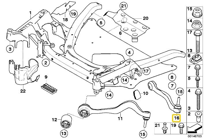 BMW E60 FROW ÖN ROTİLLİ KOL SOL ALT 31126760181