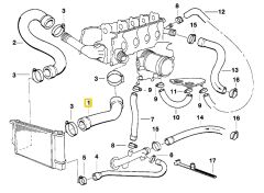 BMW E36 M43 MOTOR RADYATÖR ÜST HORTUMU 11531727448
