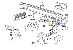 BMW E34 ARKA TAMPON AYAĞI OEM NO 51121944543