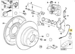 BMW E36 ARKA FREN BALATA SENSÖRÜ 34351181342