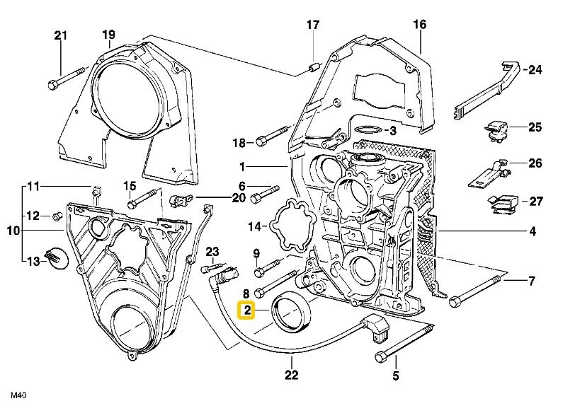 BMW E30 E34 VE E36 M40 MOTOR ELRİNG ÖN KRANK KEÇESİ 11141714617