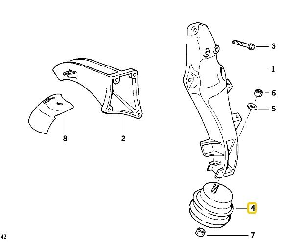 BMW E36 4 SİLİNDİR CORTECO MOTOR TAKOZU 11811141377