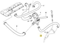 BMW M52 M54 MOTOR SİKLON VALF HORTUMU 11151437641 - 11157532649