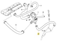 BMW E53 3.0İ X5 M54 MOTOR FEBİ SİKLON VALF HORTUMU 11157532628