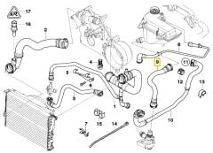 BMW E53 X5 M62 MOTOR RADYATÖR SU DEPO HORTUMU 11537505950