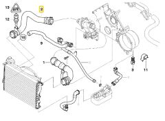 BMW E38 E39 VE Z8 M62 MOTOR RADYATÖR ALT HORTUMU 11537505229