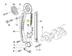 BMW E34 E36 E46 VE Z3 M43 MOTOR EKSANTRİK ZİNCİRİ 1734392