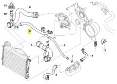 BMW E38 VE E39 M62 MOTOR FEBİ YEDEK SU DEPO HORTUMU 11531711381