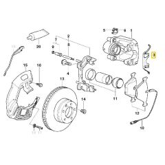 BMW E38 E39 E83 LCİ VE E53 ATE ÖN FREN KALİPER YAYI 34111163488