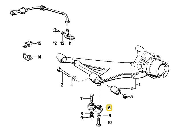BMW E23 E24 E28 E32 VE E34 FROW ARKA DENGE ROTU 33321126476