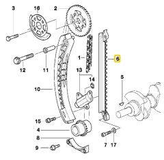 BMW E34 E36 E46 M43 MOTOR ORJİNAL TRİGER KLAVUZ RAYI 11311435969